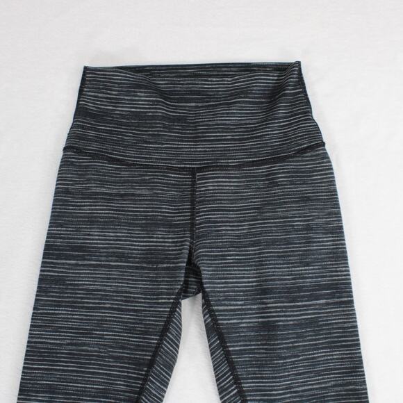 Lululemon Full Length Womens 4 Black‎ Gray Leggings - Picture 3 of 9